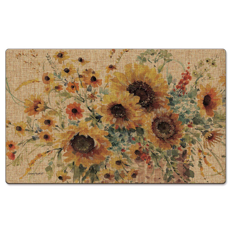 CounterArt Sunflower Kitchen Mat Wayfair